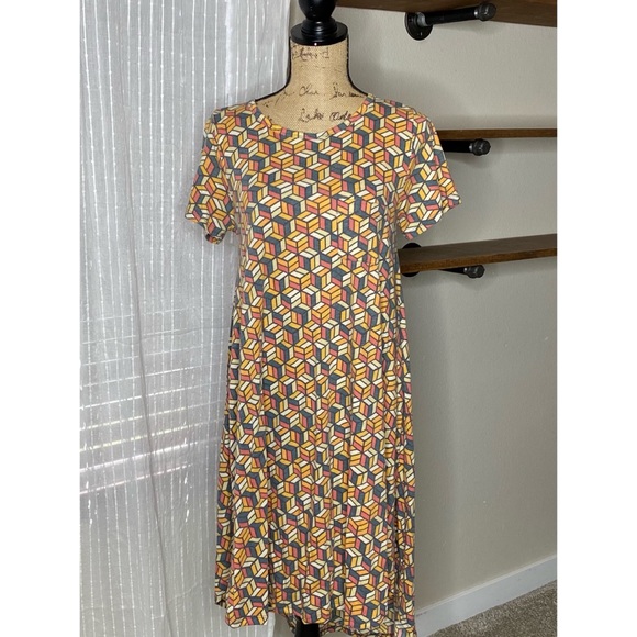 LuLaRoe Dresses & Skirts - LULAROE- Carly Multi Color Dress Size Small‎